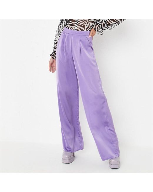 Missguided Satin Wide Leg Trousers