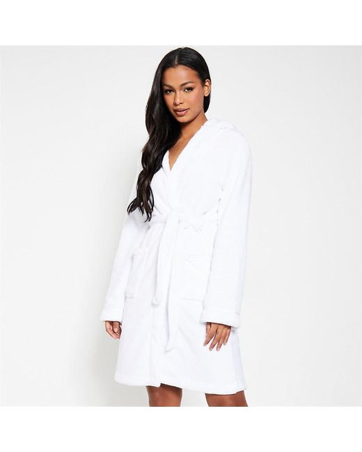 I Saw It First Luxury Fleece Hooded Dressing Gown