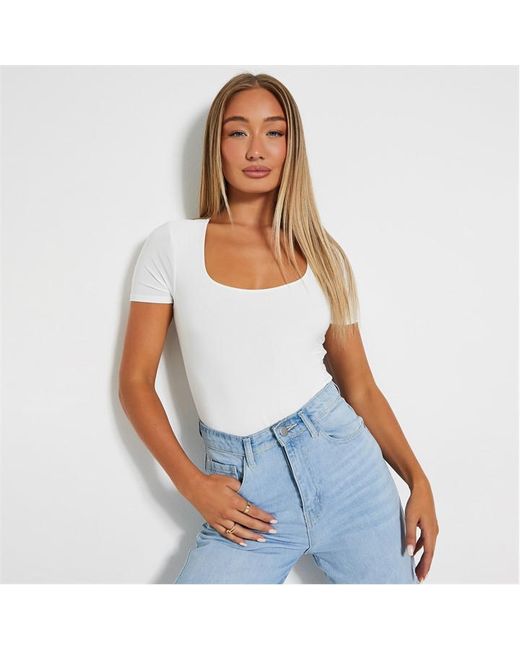 I Saw It First Double Layer Slinky Short Sleeve Bodysuit