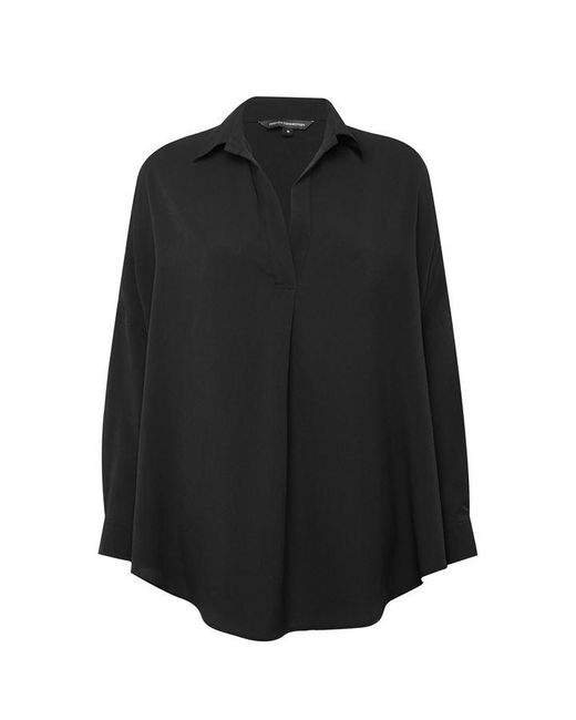 French Connection Rhodes Crepe Pop Over Shirt