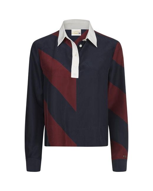 Tommy Hilfiger Icon Cropped Silk Blouse