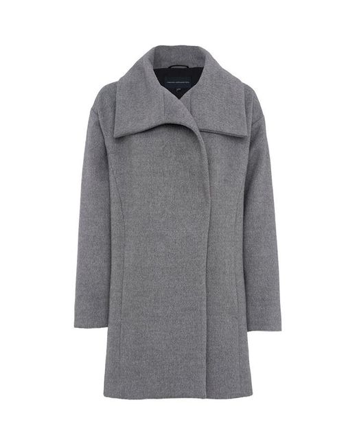 French Connection Bennie Wool Wide Collar Coat