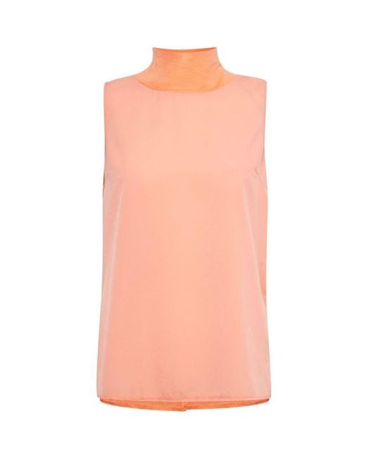 French Connection Crepe Light Mock Neck Top
