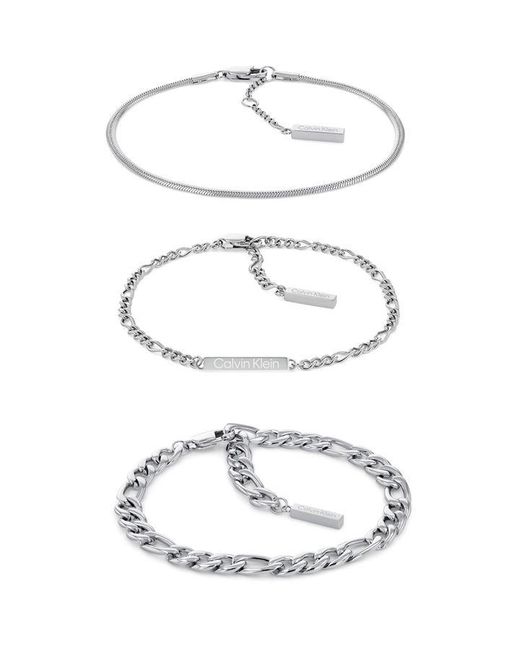 Calvin Klein Ladies stainless steel chain bracelet set