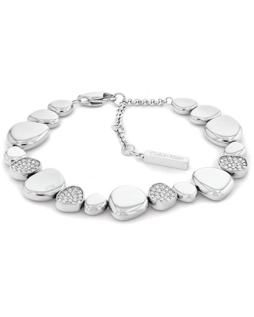 Calvin Klein Stainless Steel Crystal Pebble Bracelet