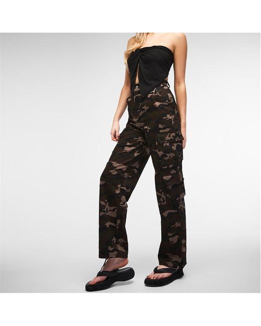 Missguided Camo Pocket Cargo Trousers