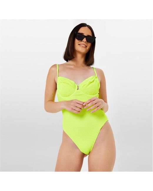 Missguided Fuller Bust Crinkle Underwire Swimsuit