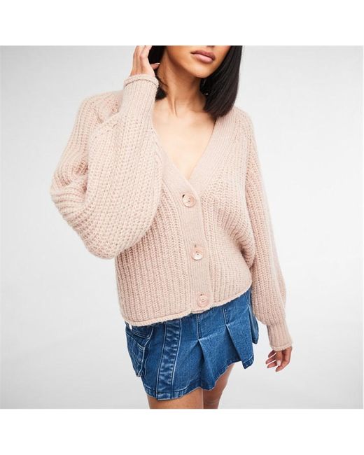 Missguided Boxy Button Front Cardigan