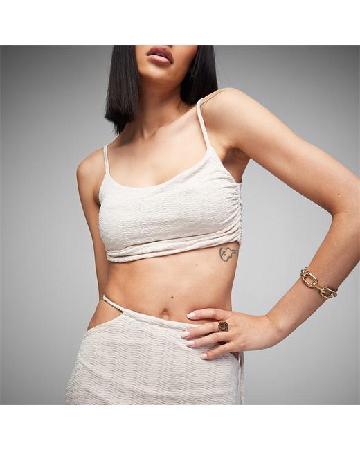 Missguided Co Ord Textured Strappy Crop Top