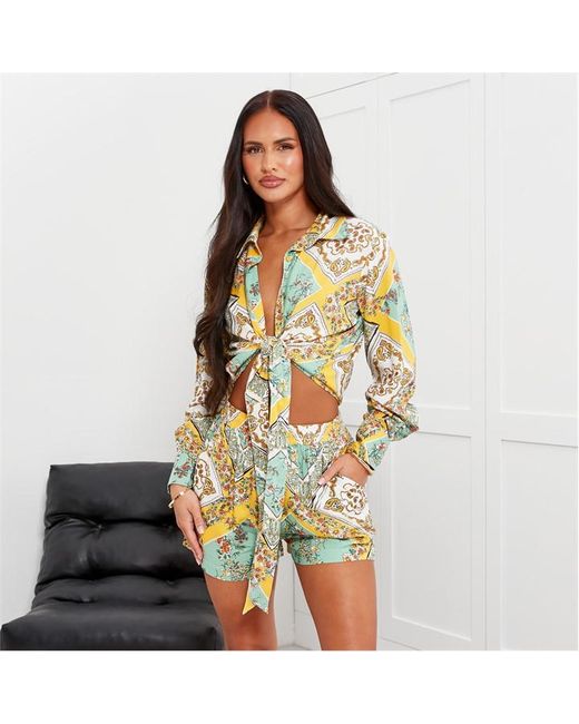 I Saw It First Paisley Print Floaty Shorts Co-Ord