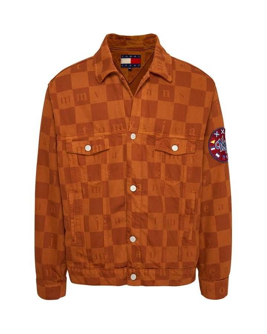 Tommy Jeans Tjcu Checkerboard Trucker Jacket