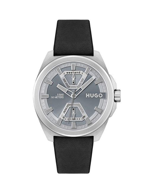 Hugo Boss Gents EXPOSE Leather Strap Watch
