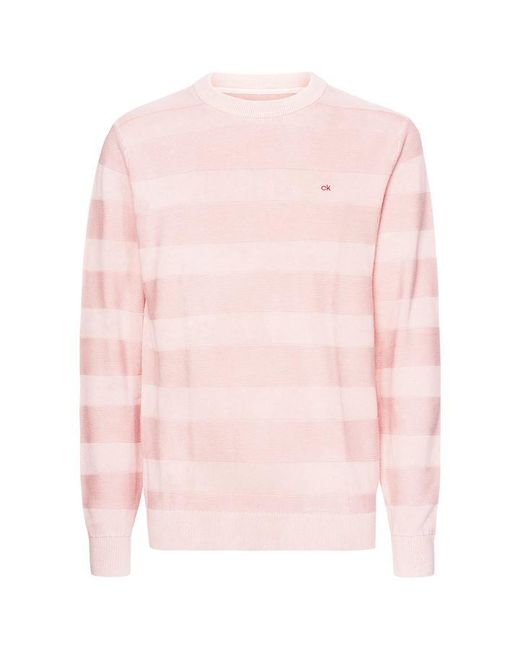Calvin Klein Stripe Logo Chest Sweater