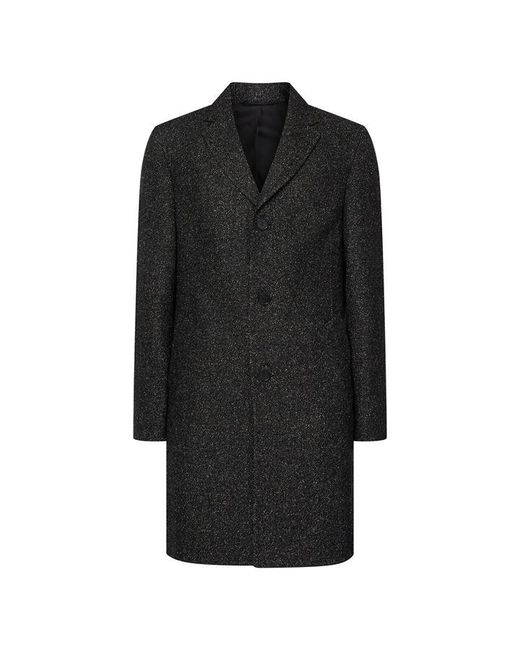 Calvin Klein Wool Blend Speckle Overcoat