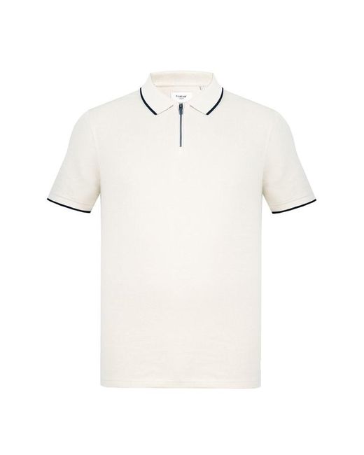 Firetrap Quarter Zip Short Sleeve Polo Shirt