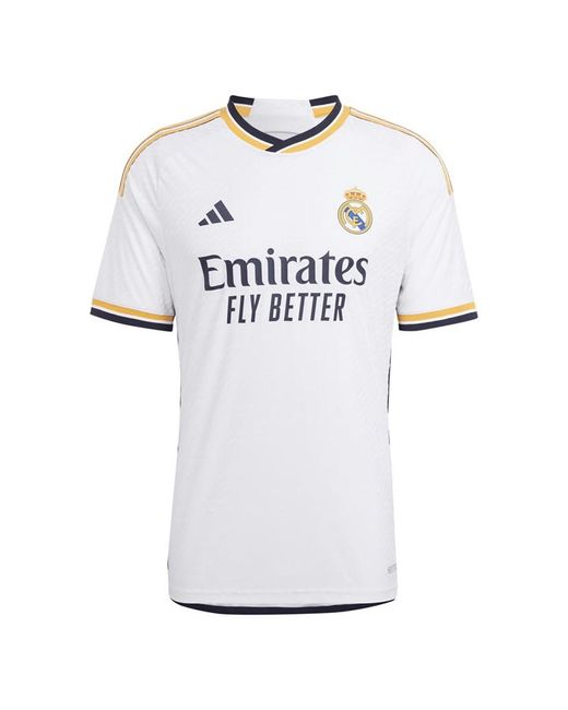 Adidas Real Madrid Authentic Home Shirt 2023 2024 Adults
