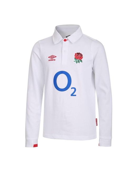 Umbro England Home Long Sleeve Classic Rugby Shirt 2020 2021