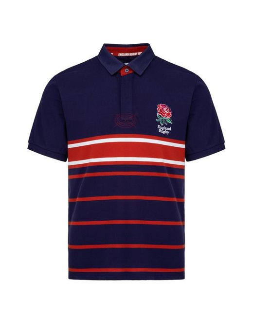 Rfu England Striped Polo Shirt