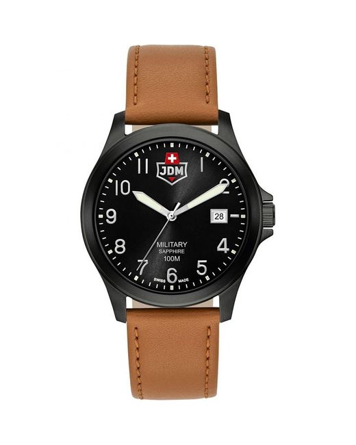 Jdm Military Alpha I Dial Brown Leather Watch