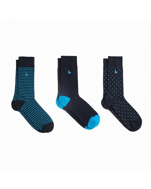 Jack Wills Alandale Multipack Patterned Socks 3 Pack