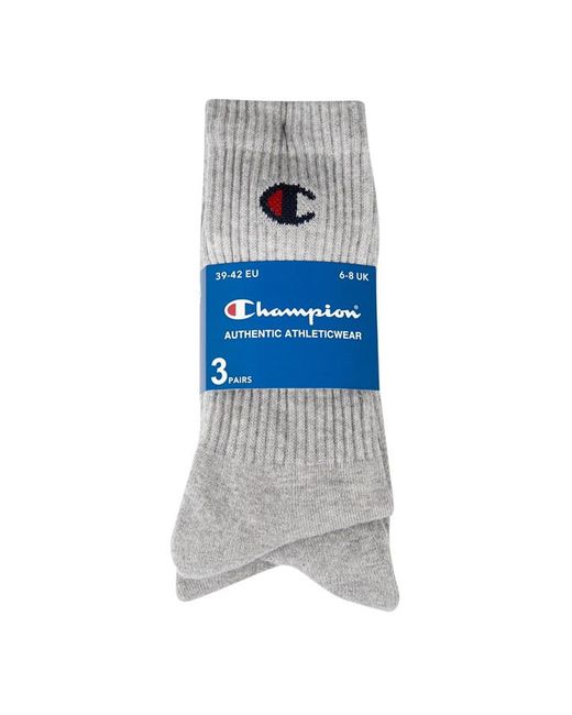Champion 3 Pack Logo Socks