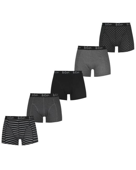Lee Cooper 5 Pack Printed Boxer Shorts