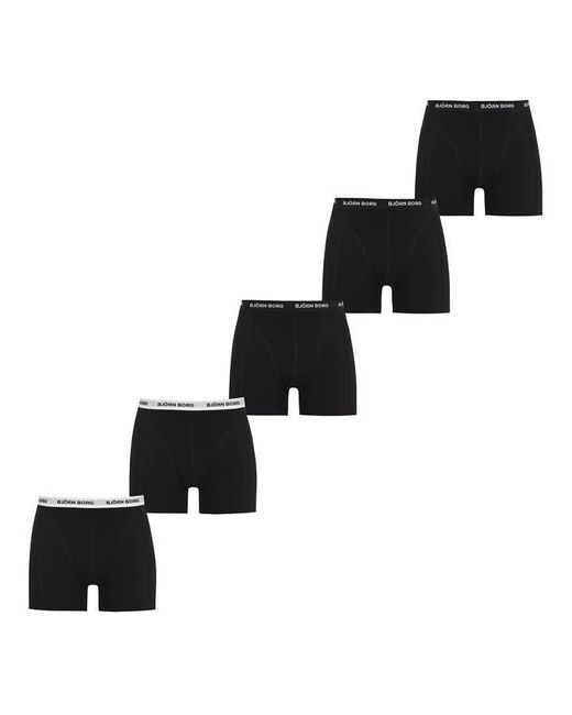 Bjorn Borg 5 Pack Solid Boxer Shorts
