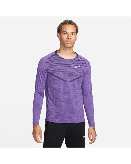 Nike Dri-fit Techknit Long Sleeve Running T Shirt
