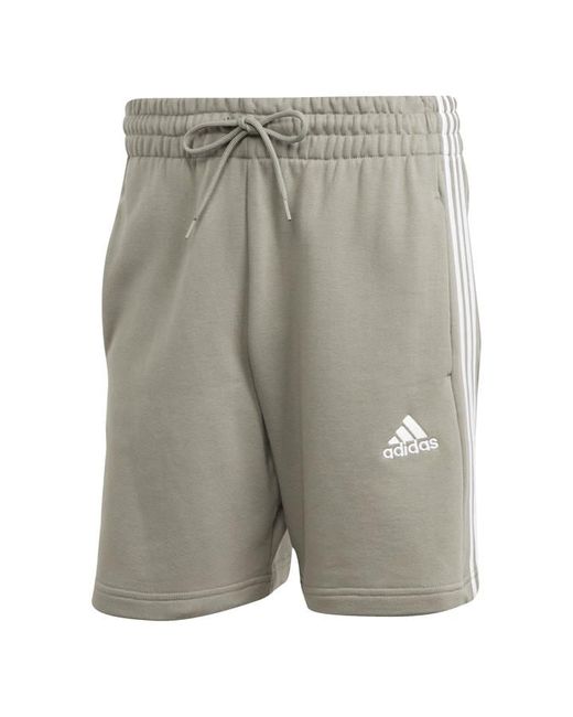 Adidas Essentials 3 Stripe Fleece Shorts