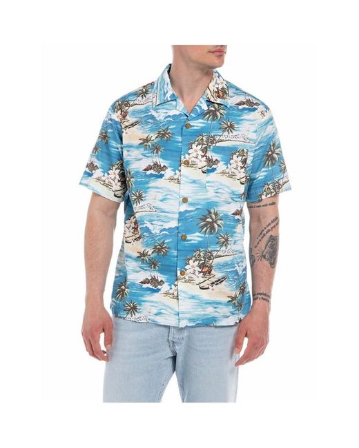 Replay Hawaiian Shirt S32