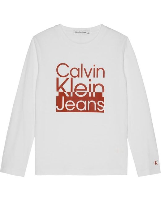Calvin Klein Jeans Box Logo T-Shirt Ls
