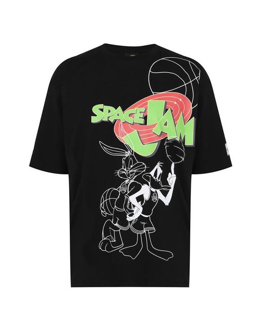 Hype x Space Jam Retro Character Print Logo Adults Oversized T-Shirt