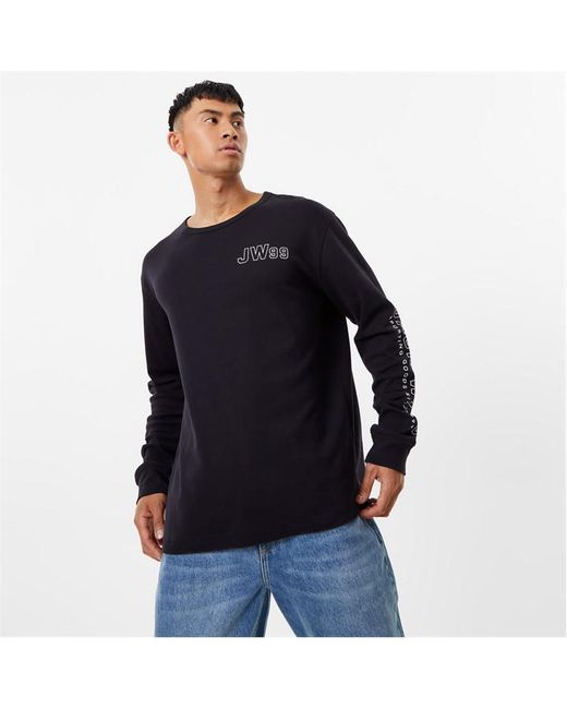 Jack Wills Long Sleeve Chest Graphic T-Shirt