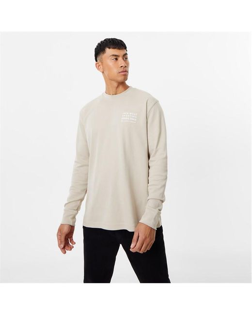 Jack Wills Long Sleeve Back Graphic T-Shirt