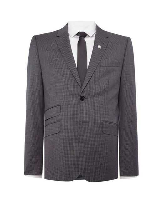 Ted Baker Single Breasted Giraffe Tonal Check Suit Jacket