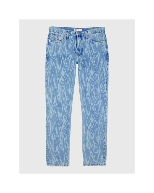 Tommy Jeans Ethan Straight Swirl Lasered Denim Jeans