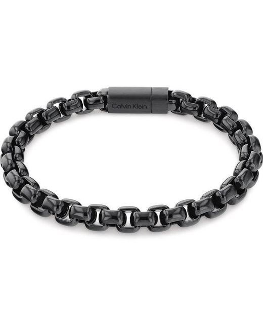Calvin Klein Gents polished IP brushed box chain bracelet