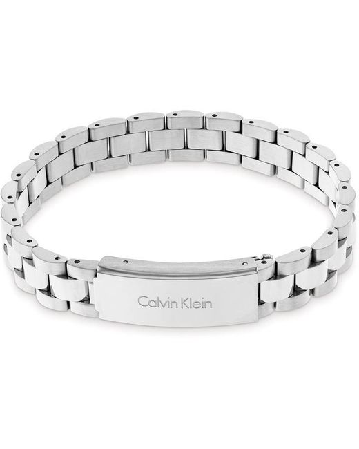 Calvin Klein Gents stainless steel brushed and polished 3 row bracelet
