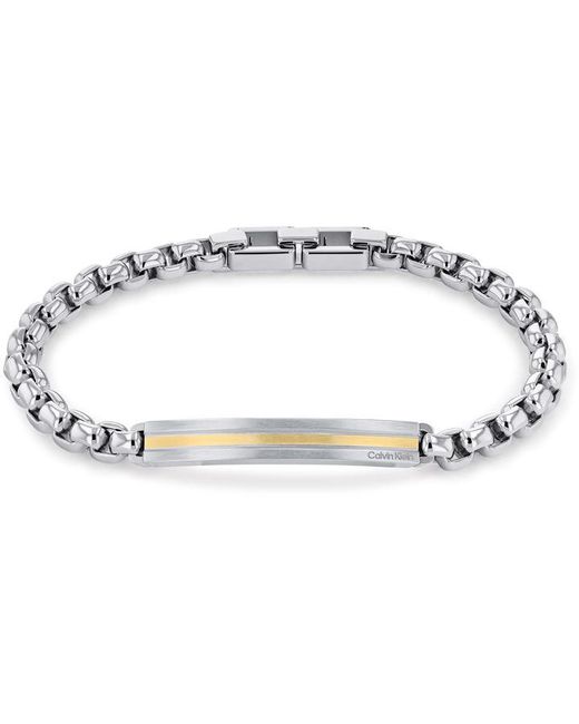 Calvin Klein Gents stainless steel and grey metal bracelet
