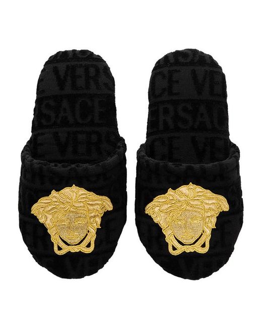 Versace Home Home LogoMania Slippers Gold/Bronze