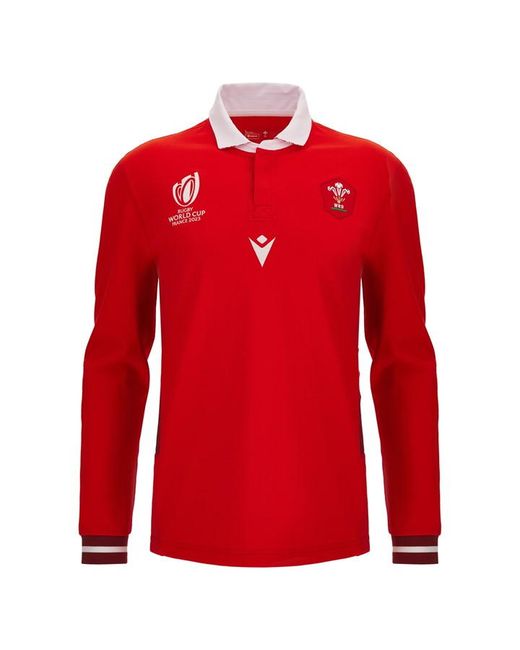 Macron Wales Rugby Home Shirt 2023 2024 Adults