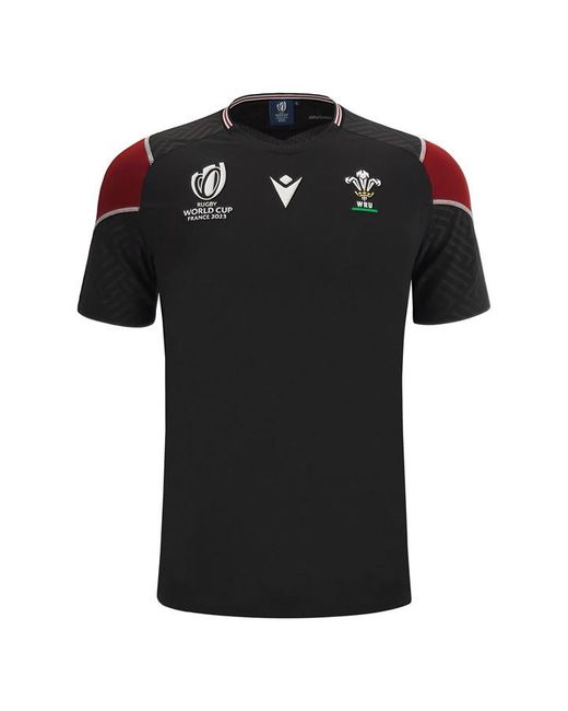 Macron Wales Rugby Training Shirt 2023 2024 Adults