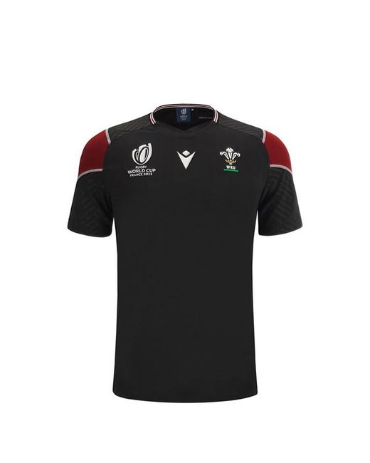 Macron Wales Rugby Training Shirt 2023 2024 Juniors