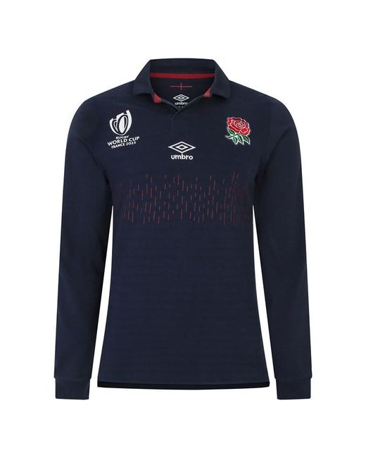 Umbro England Rugby Alternate Classic Long Sleeve Shirt 2023 2024 Adults