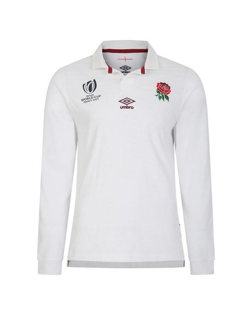 Umbro England Rugby Home Classic Long Sleeve Shirt 2023 2024 Adults