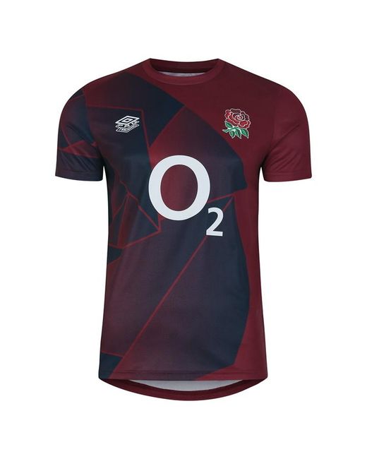 Umbro England Rugby Warm Up Shirt 2023 2024 Adults