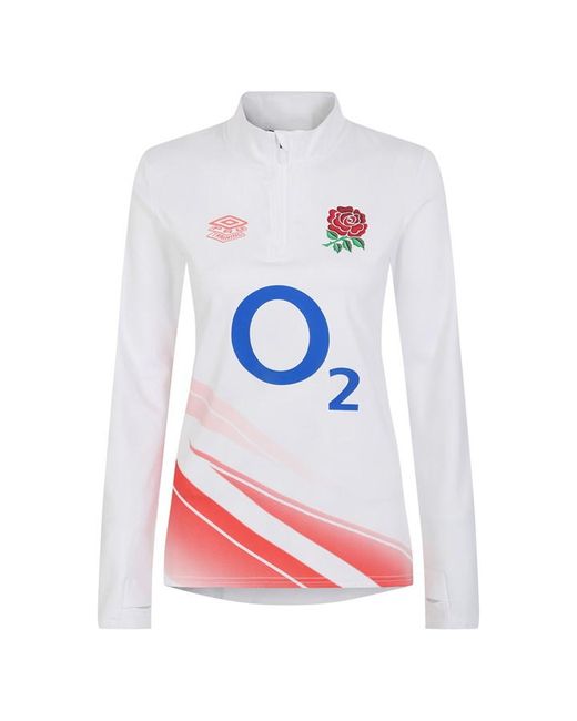 Umbro England Rugby Red Roses Warm Up Mid Layer Top 2023 2024