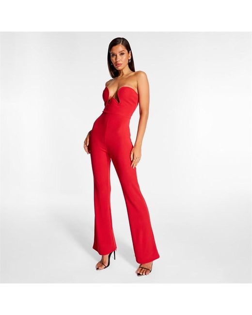 Missguided Structured Bust Rib Jumpsuit
