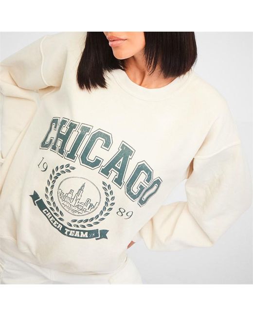 Missguided Chicago Graphic Sweatshirt