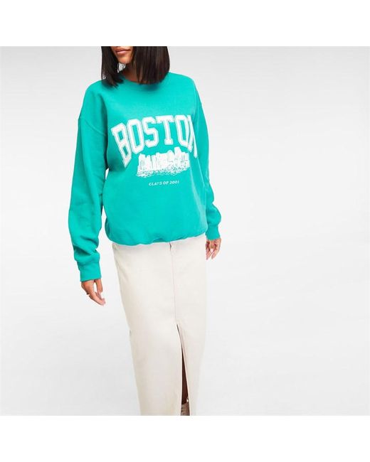 Missguided Boston Graphic Sweatshirt